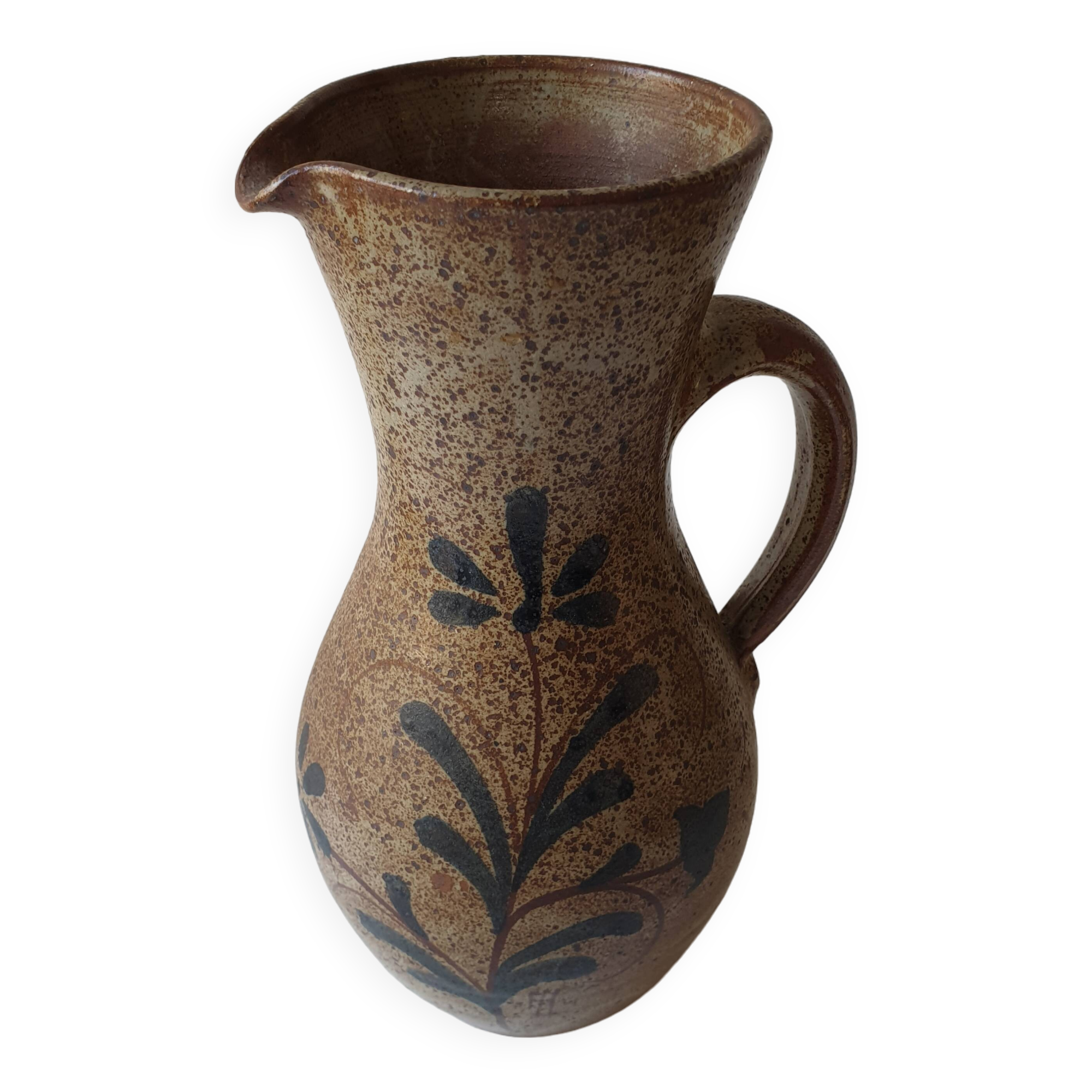 Large glazed stoneware ceramic pitcher Le refuge - 29cm
