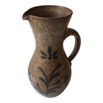 Large glazed stoneware ceramic pitcher Le refuge - 29cm