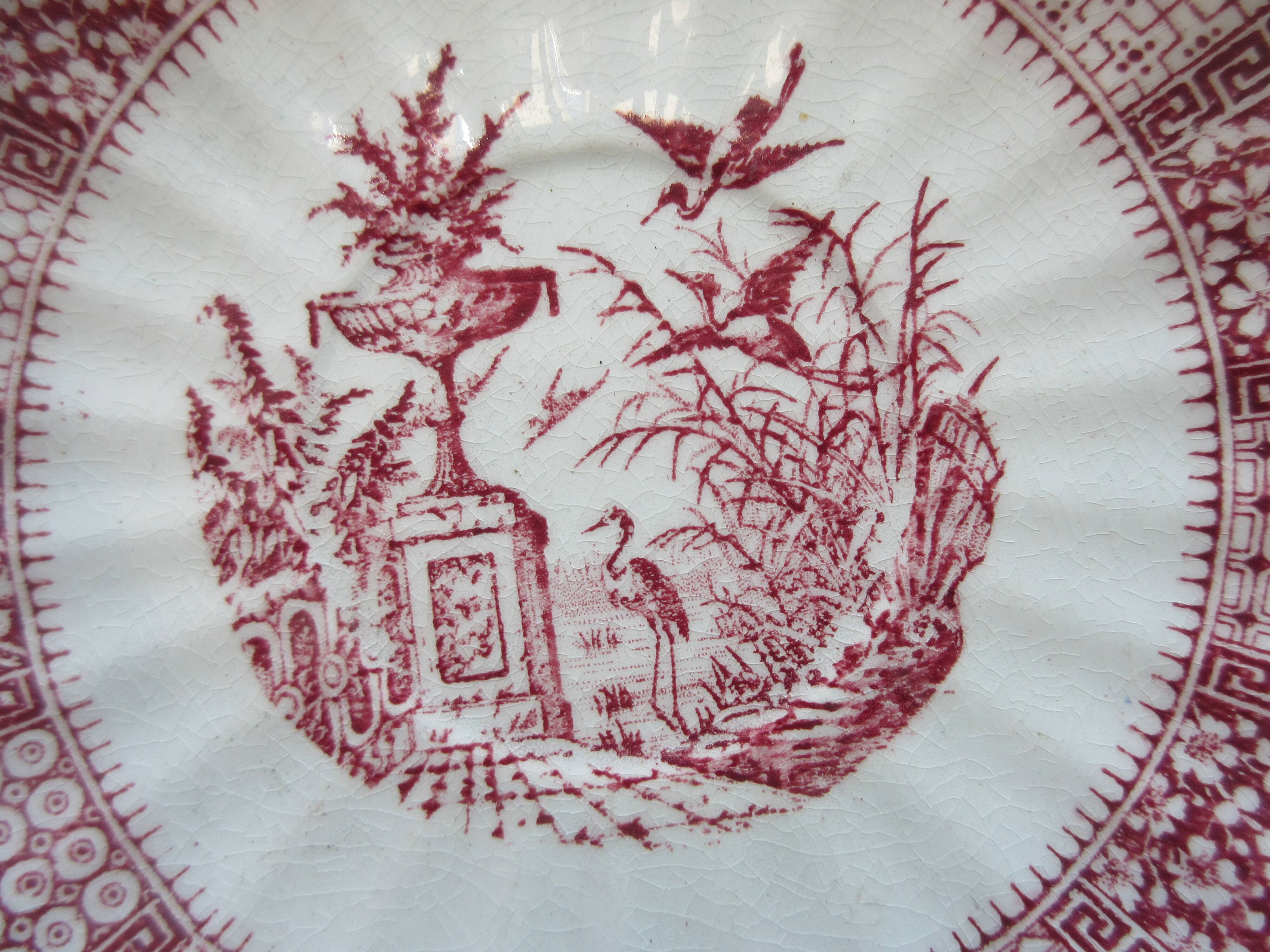 Cup and saucer Lunéville model Lace, in pink