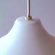 Scandinavian opaline glass onion pendant light 1950