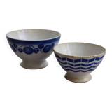 Set of 2 antique ceramic bowls