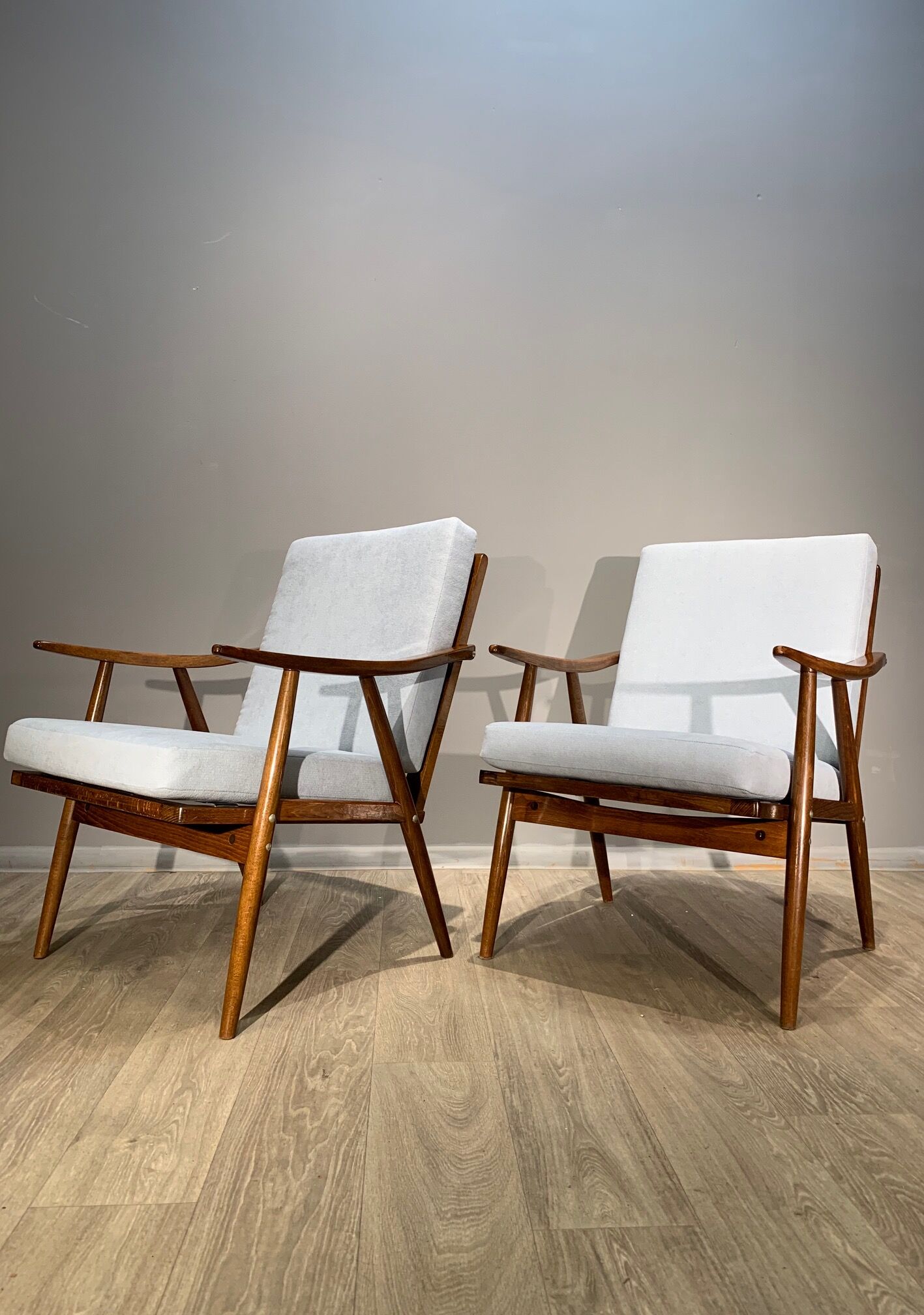 Pair of Thonet armchairs, Czechoslovakia, 1960s