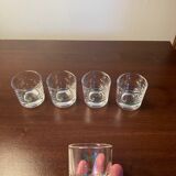 Set of 6 small glasses or verrines golden's ger