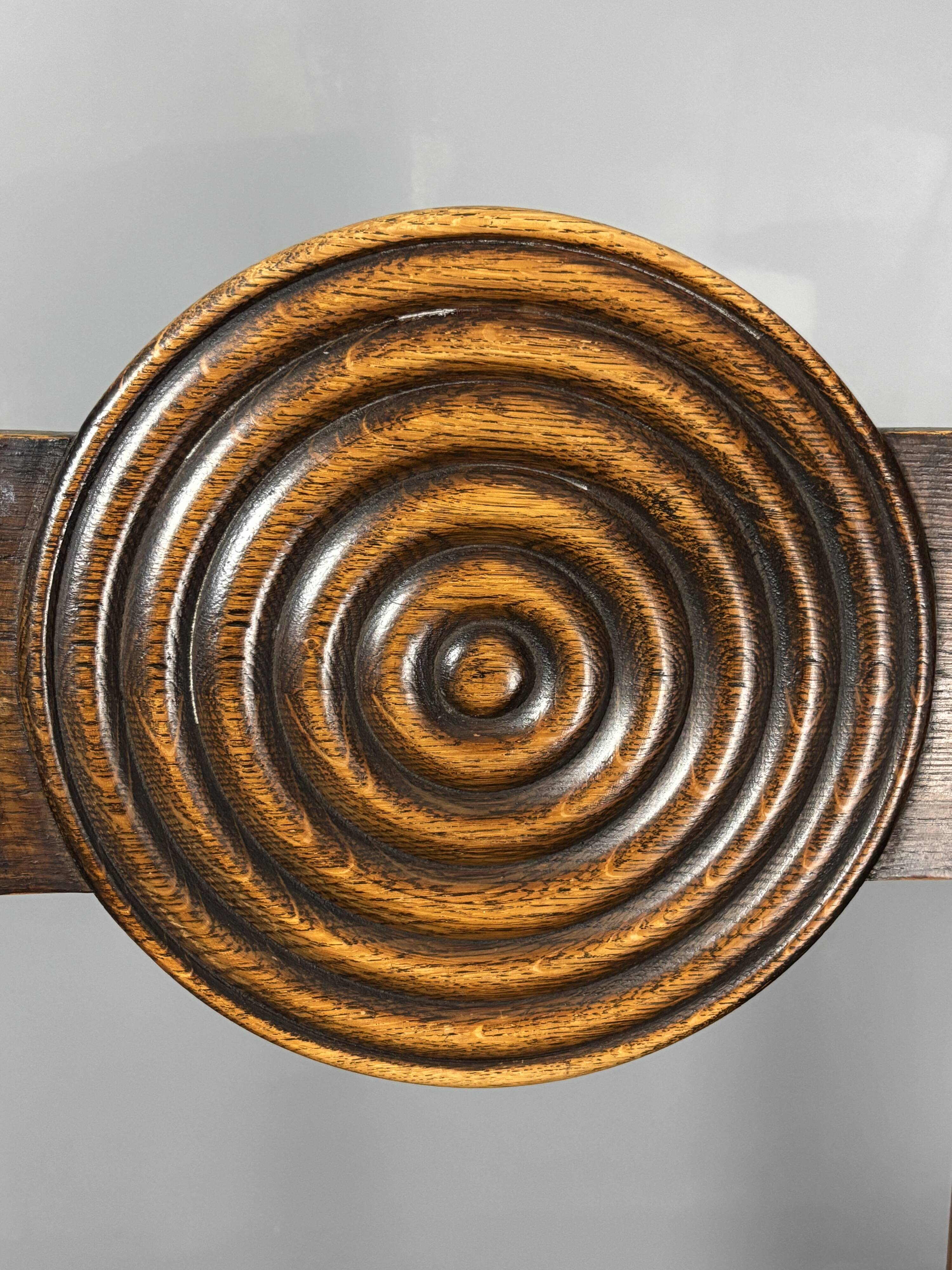 6 Farmhouse wood turned rush dining chairs