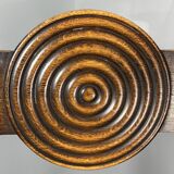 6 Farmhouse wood turned rush dining chairs