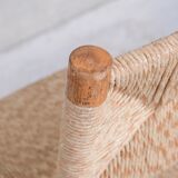 Charlotte Perriand 'Bauche' Model 19 Mid-Century French Rush Dining Chairs