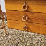 Rattan desk by Louis Sognot