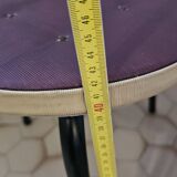 Renovated metal chairs – graphic lines & semi-circular backrest