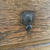 Vintage wooden chest of drawers with three drawers and brown marble top