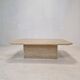 Table basse italienne en travertin, années 1980