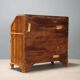 Antique cherry wood cabinet with drop-down front, 3 drawers, Italy, 20th century.