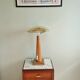 Large nautical lamp in wood and brass from the 80s