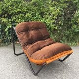 2 brown armchairs from the 70