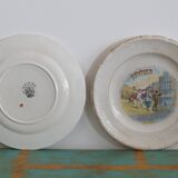Service of 7 dessert plates St Amand with the months of the year