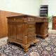 New! - Classic English Desk Partnerdesk Red Leather
