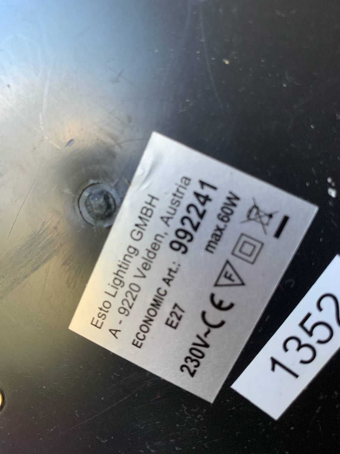 Vintage orange desk lamp