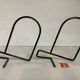 Pair of black metal bookends B