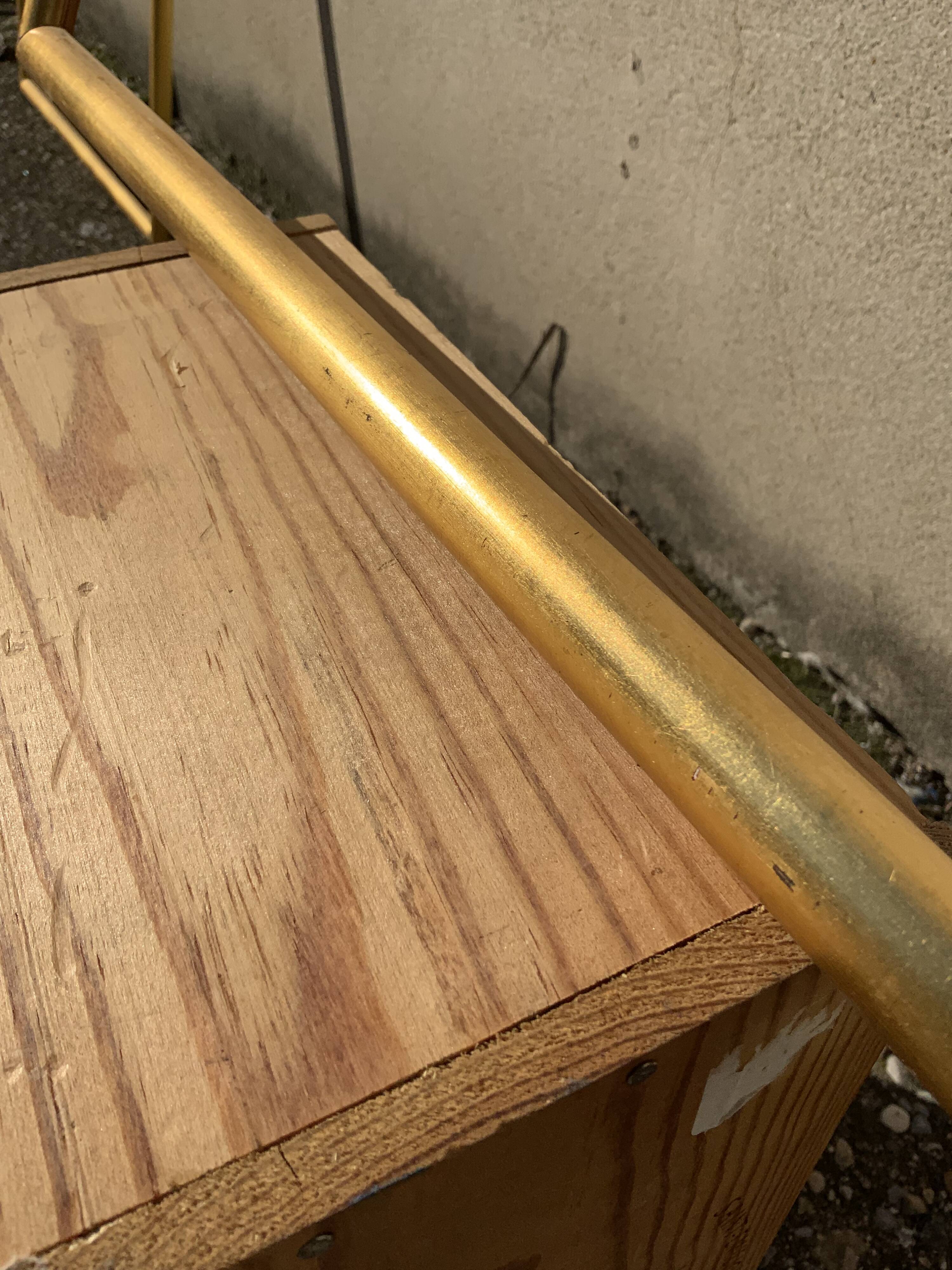 Old frame in gilded wood patina gold leaf