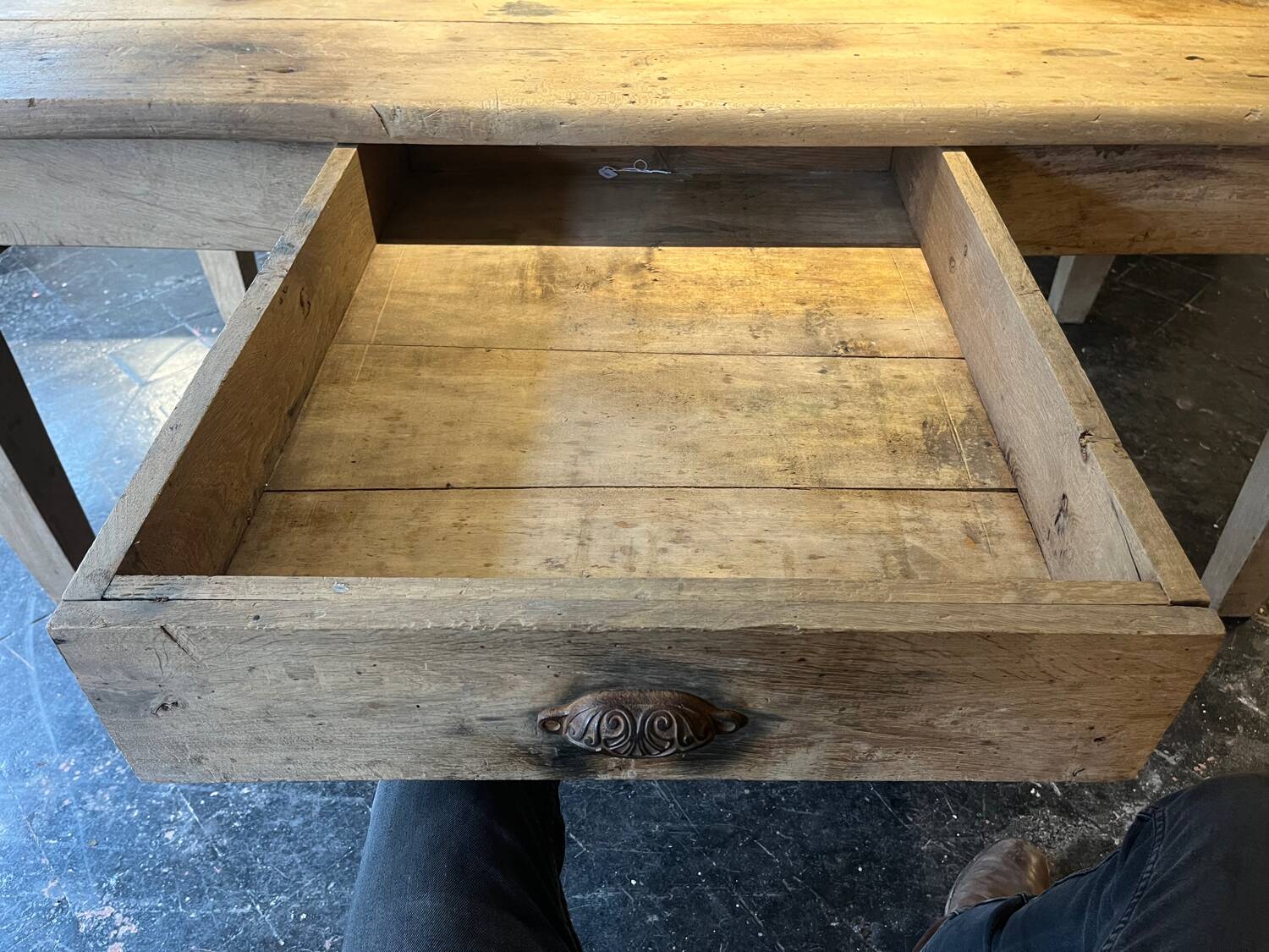 Farmhouse table, 19th century.