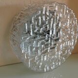 Round ceiling lamp in bulled glass / vintage 60s/70s