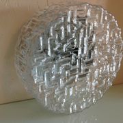 Round ceiling lamp in bulled glass / vintage 60s/70s