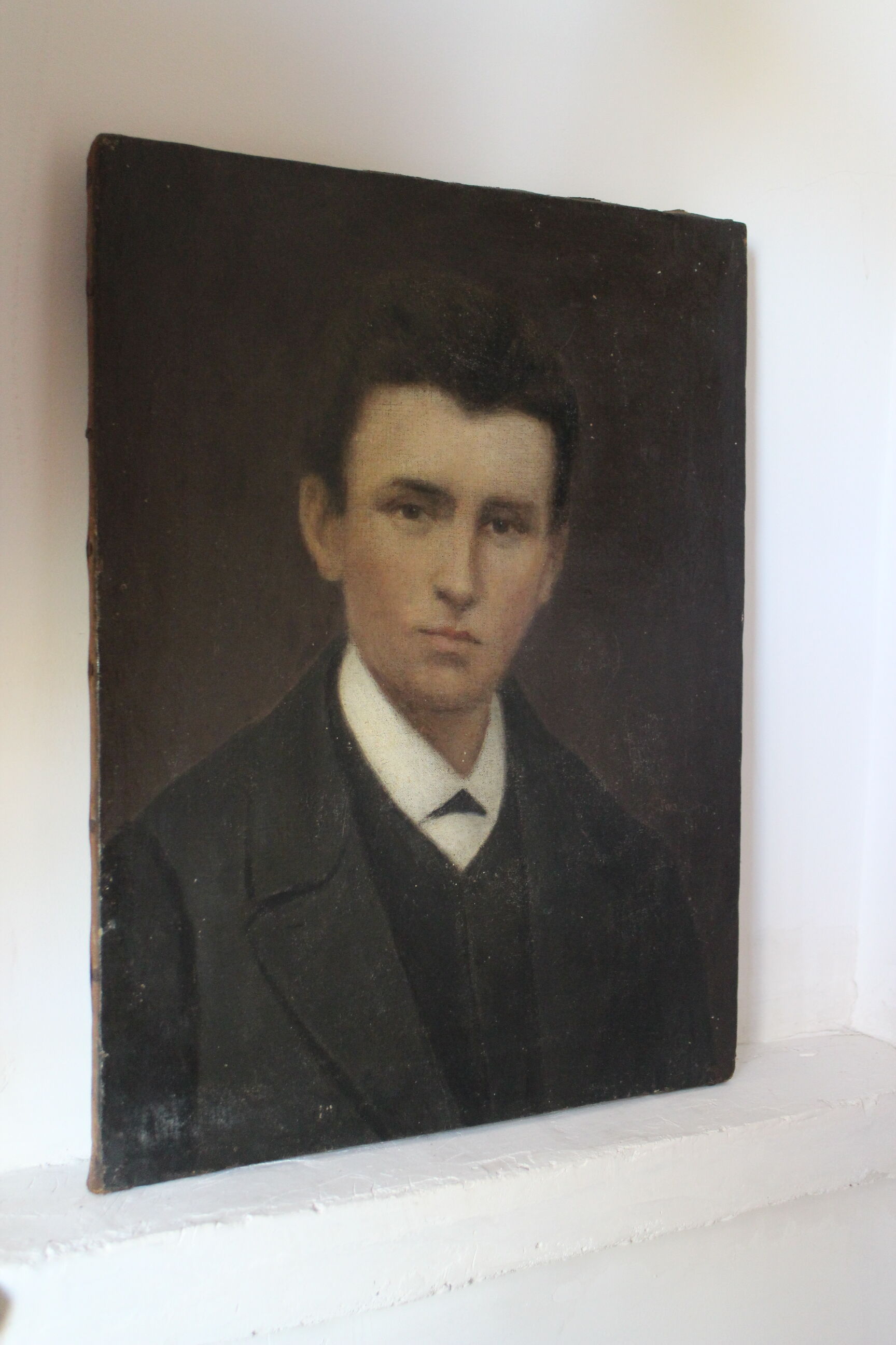 Oil portrait of a young man