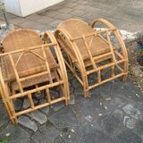Vintage rattan lounge chairs