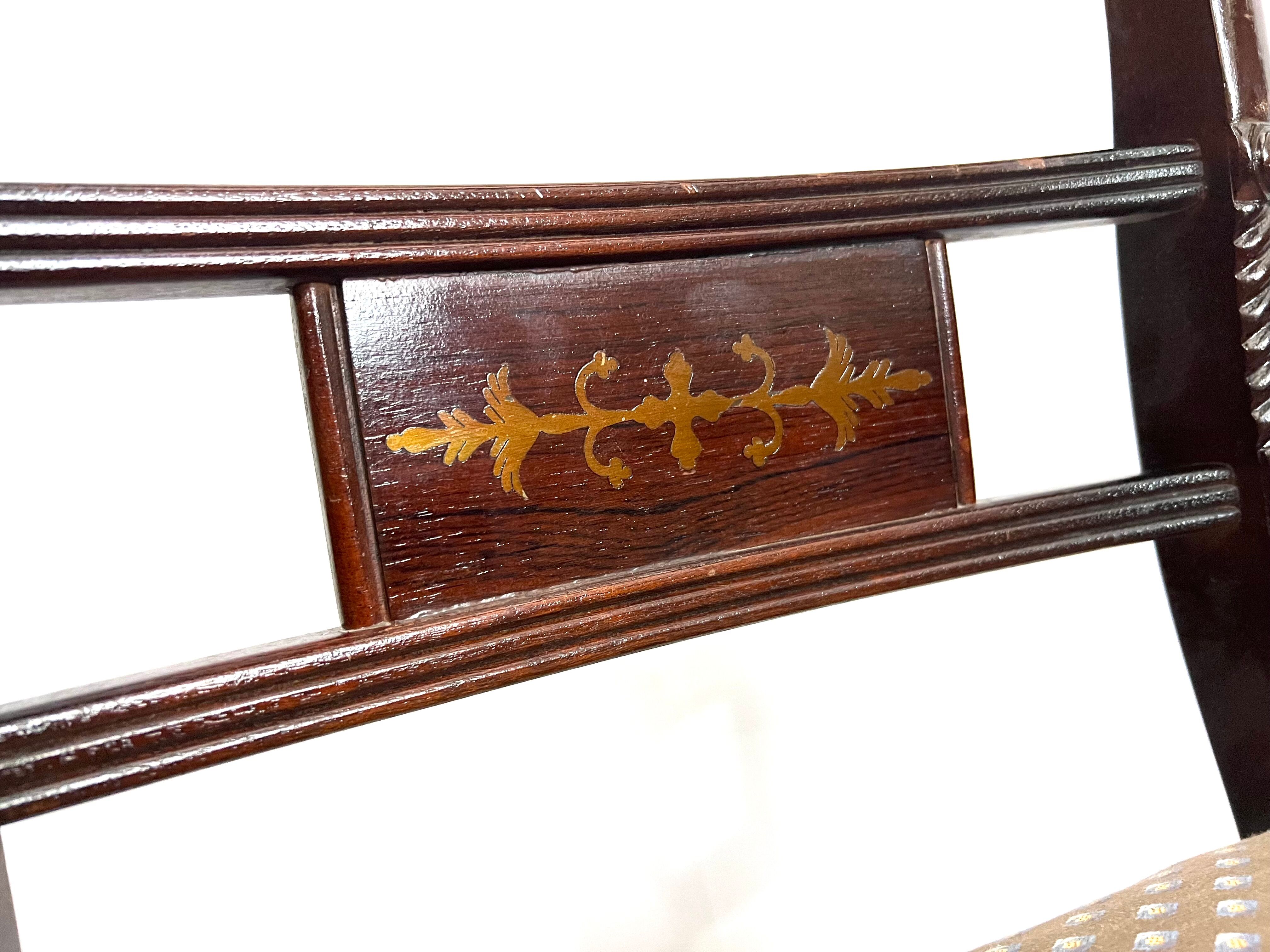 4 English style mahogany dining chairs