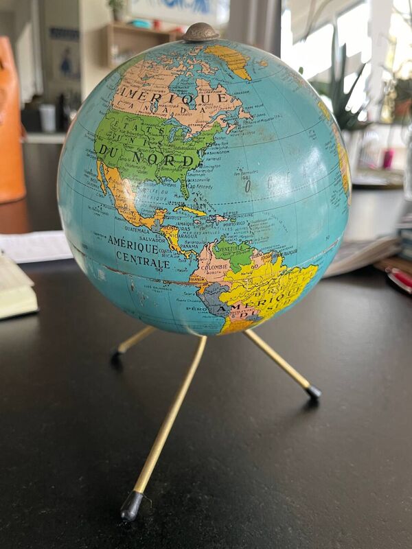 Globe terrestre, 1950-60