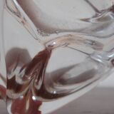 Large square solid glass ashtray