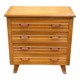Scandinavian chest of drawers with compass legs, oak, 1950