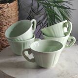 Green ceramic tea set