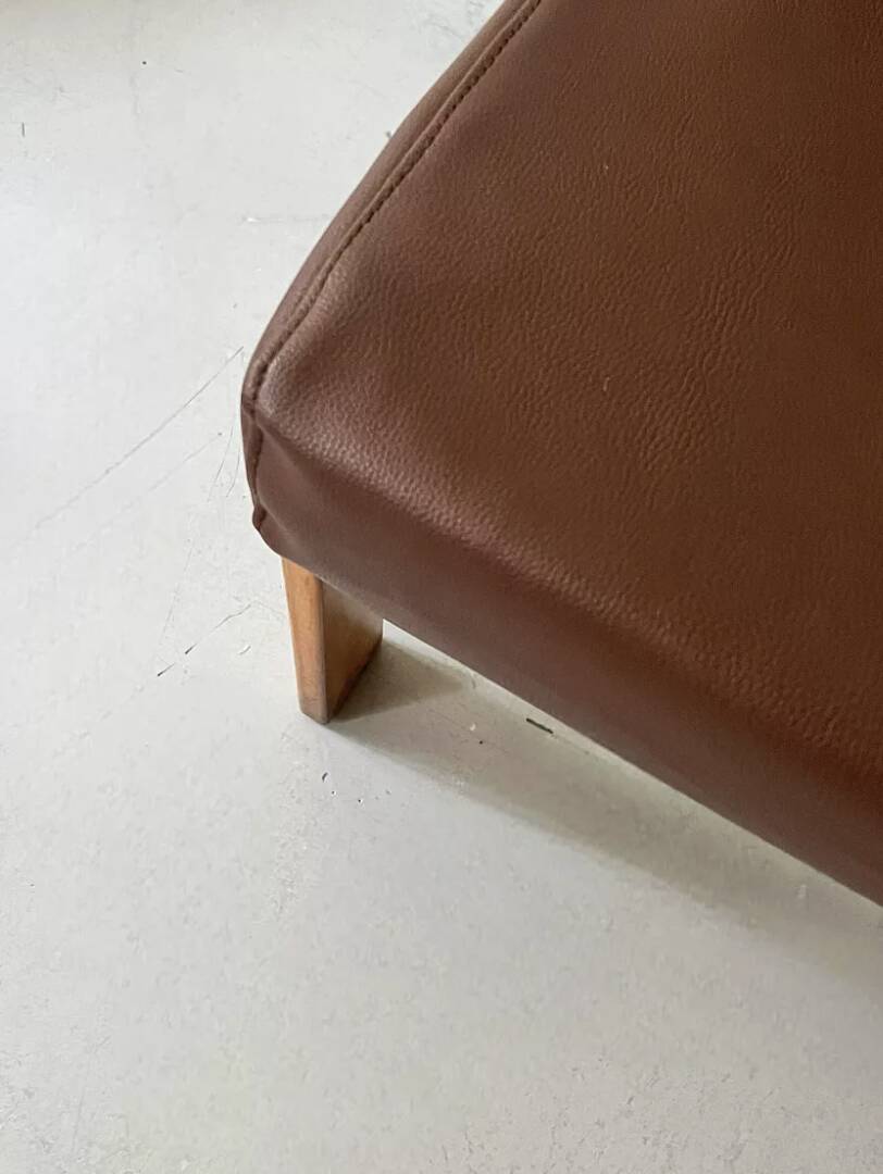 Modernist wooden armchair by Bauman, 1970 design.