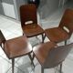 Suite of 4 Chairs by Bistrot Baumann year 1950