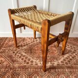 1960s woven seat stool