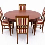 Table with chairs in Empire style, France.