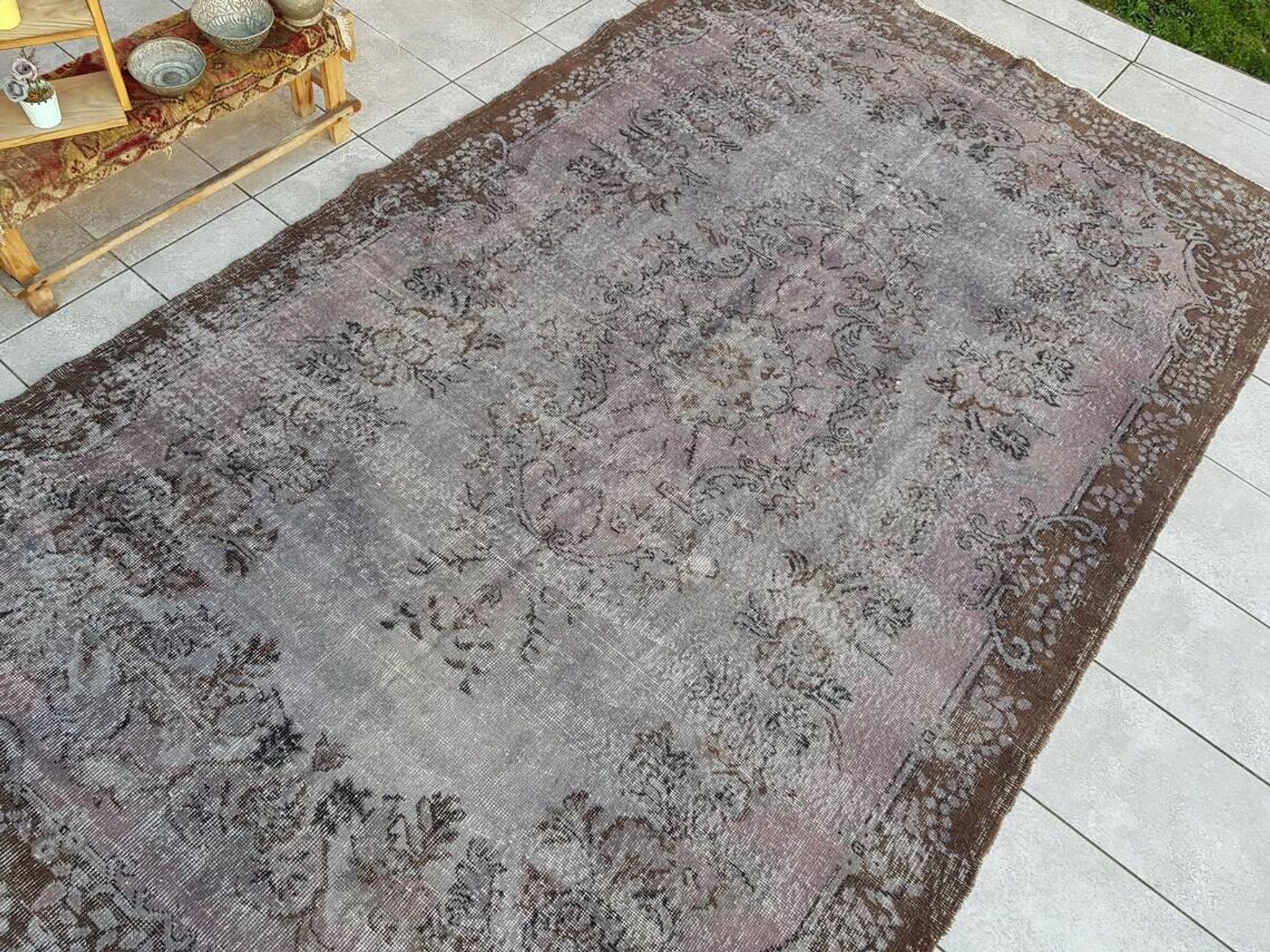 Tapis turc vintage gris sku v768