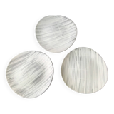 3 Niderviller ceramic dinner plates, Voile model