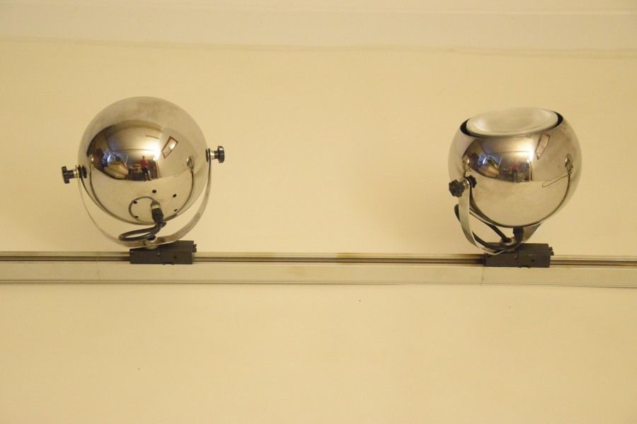 Lamp - floor lamp chandelier Rampe eye ball vintage 70s design