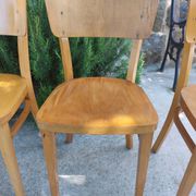 4 chaises bistrot, teinte claire