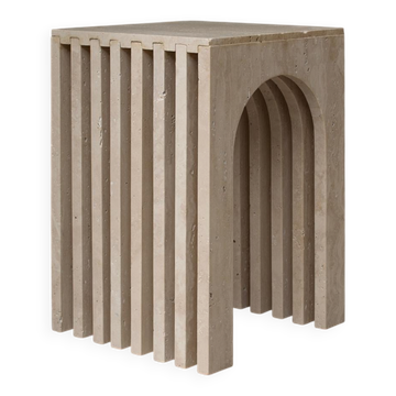 BALANCE side table in travertine