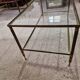 Brass and glass coffee table