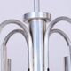 Art Deco Chandelier in Aluminium and Marbled Glass, Czech, 1940s
