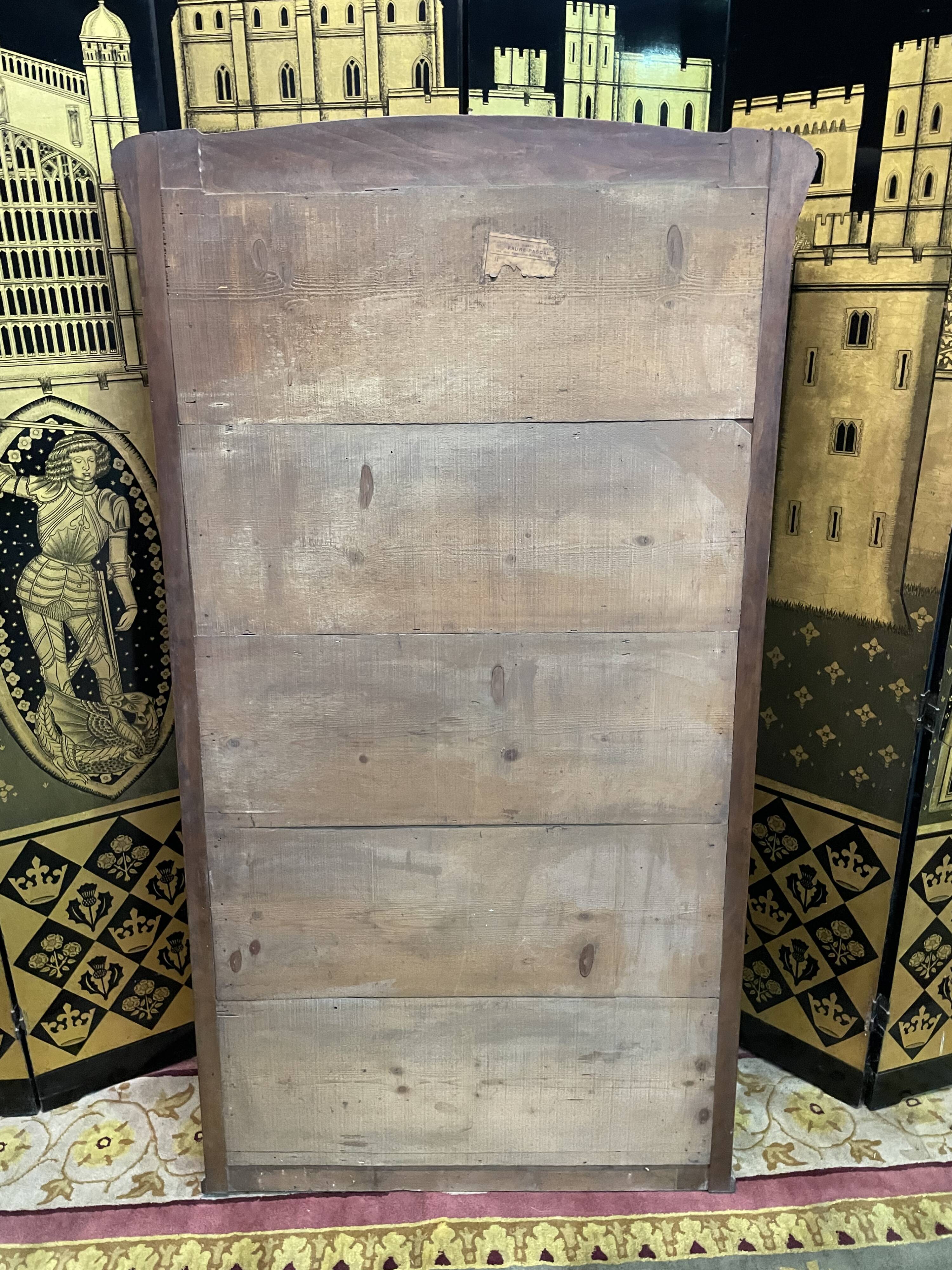 Mirror in walnut period art nouveau period, 190x85 cm