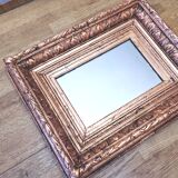 Napoleon III mirror, Wood and stucco, Gilded with copper leaf.