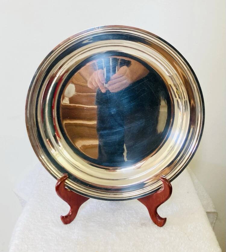 Christofle dish in hallmarked silver-plated metal, mid-20th century