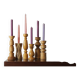 Scandinavian Wooden Candleholders, Set of 6