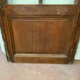 Solid oak passage gate glass door with large 20th century tiles