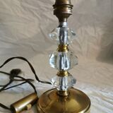 Cut glass lamp and gilded metl