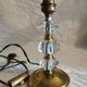 Lampe en verre taillé et métal doré